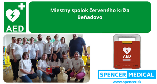 AED  Defibrilátor Miestny spolok červeného kríža Beňadovo